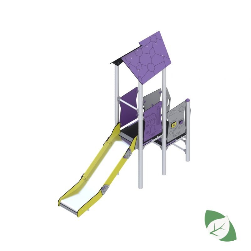 Dječji tobogan s dvije platforme CITY LINE COLOUR 7047-1