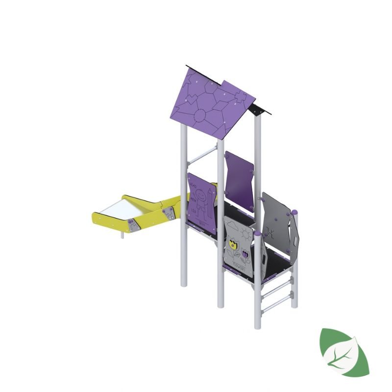 Dječji tobogan s dvije platforme CITY LINE COLOUR 7047