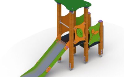 Drveno dječje igralo s dvije platforme NATURAL 7133
